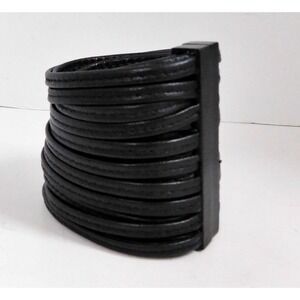 Monies Gerda Lynggaard Multi Strand Black Leather Bracelet